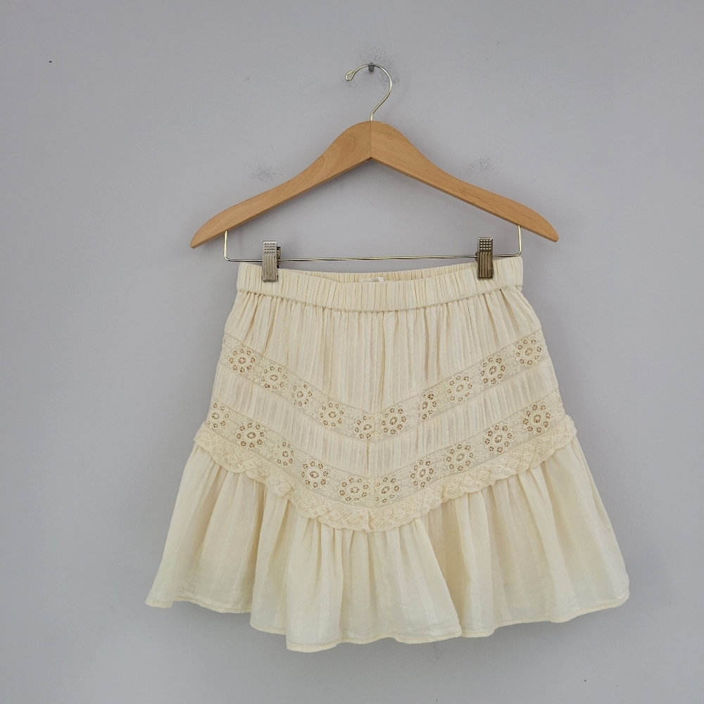 Love Shack Fancy Cove Skirt In Ivory